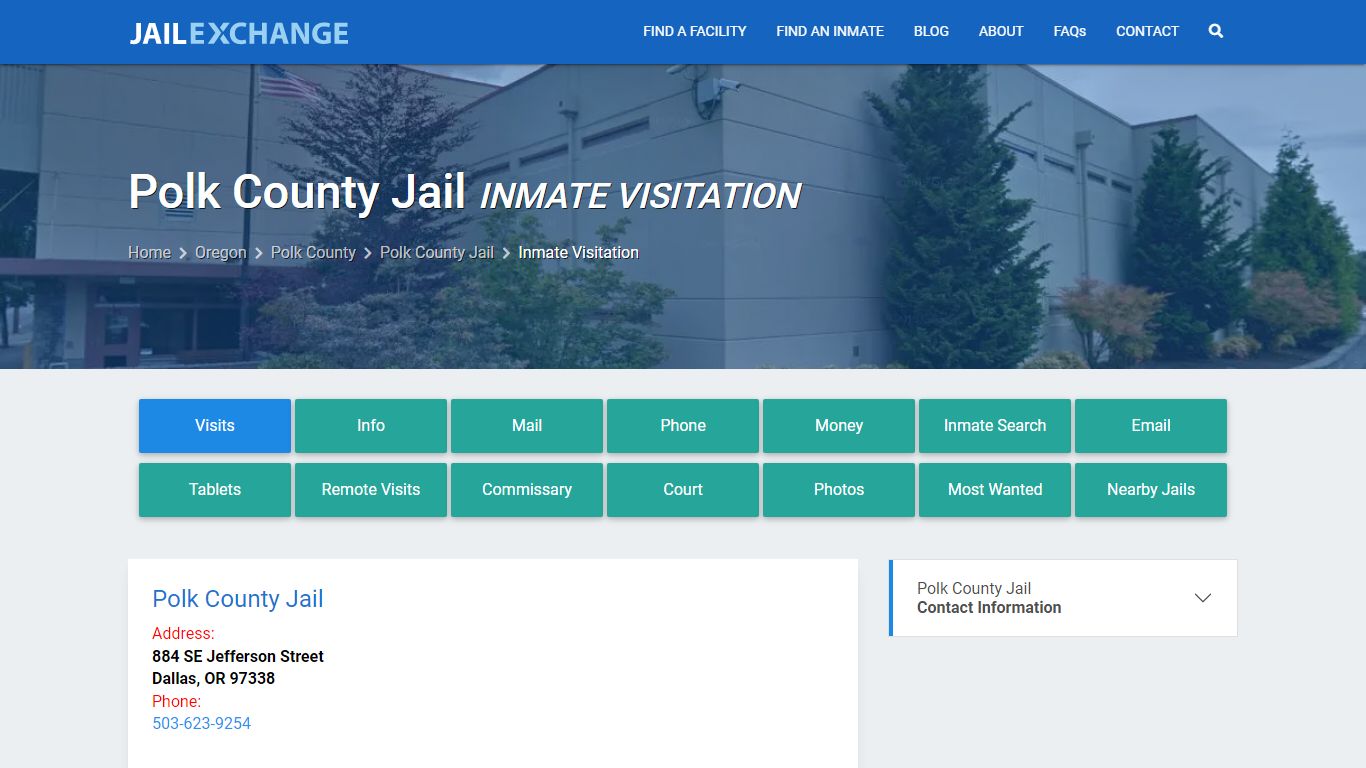 Inmate Visitation - Polk County Jail, OR - Jail Exchange