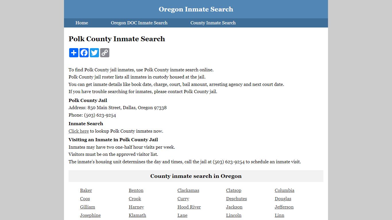 Polk County Inmate Search